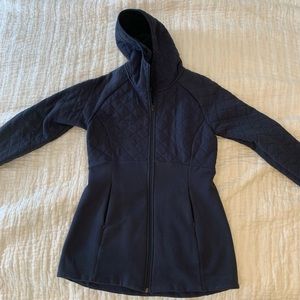 The north face fleece lined womens hoodie jacket medium